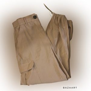 QUALITY 🔥REDUCED PRICE HIGH RISE ADJUSTABLE ANKLE WIDTH JOIE Silky cargo PANTS